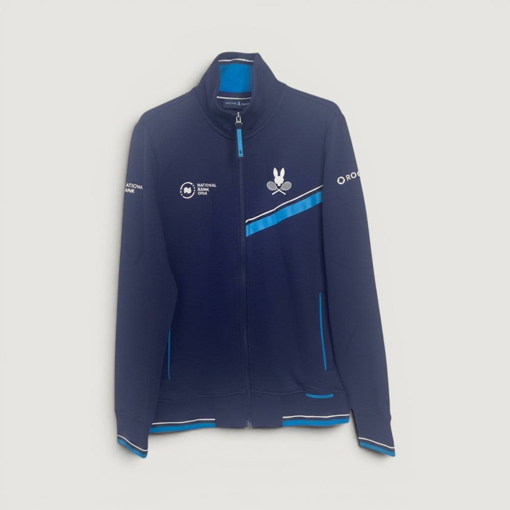 Psycho Bunny Track Jacket National Bank Open Tennis Navy Blue Youth Large/14-16